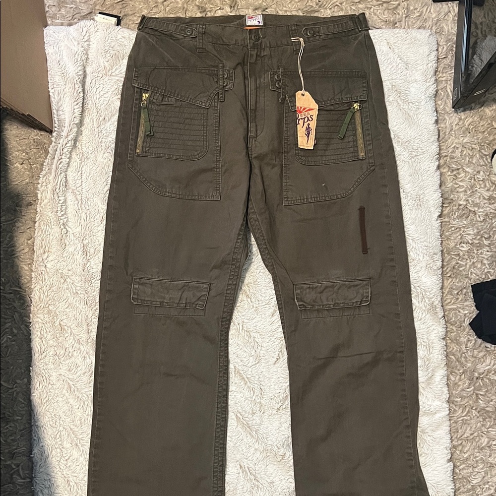 PRPS Dark Olive Cargo Pants